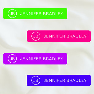 Monogram Custom Name Modern Neon Boy Girl