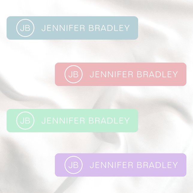 Monogram Custom Name Modern Pastel Girly (Creator Uploaded)