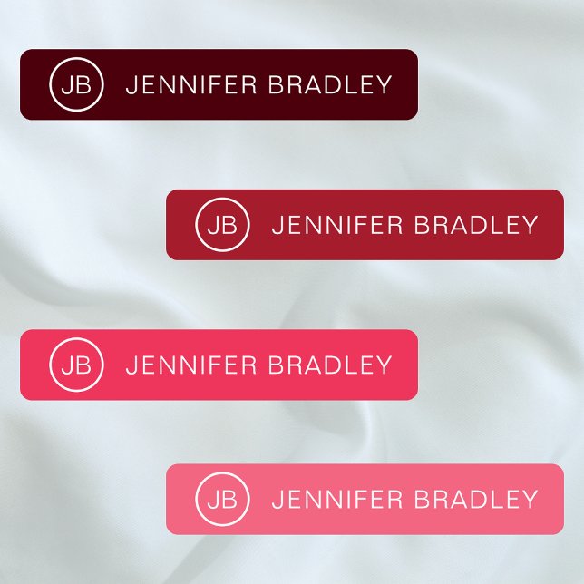 Monogram Custom Name Modern Red Pink Girly (Creator Uploaded)