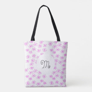 monogram custom personalised cute tote bag