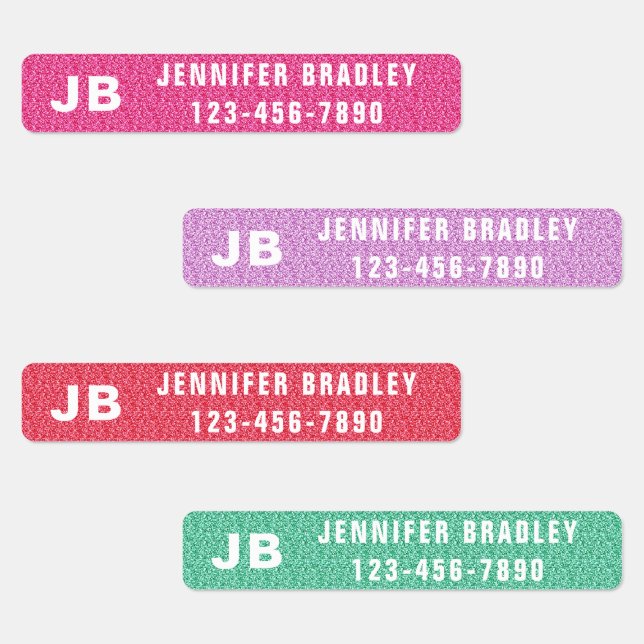 Monogram Custom Personalised Name Girly Glitter (Group)