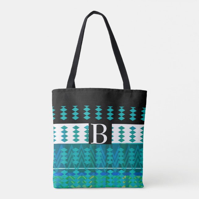 monogram custom personalised stylish tote (Back)