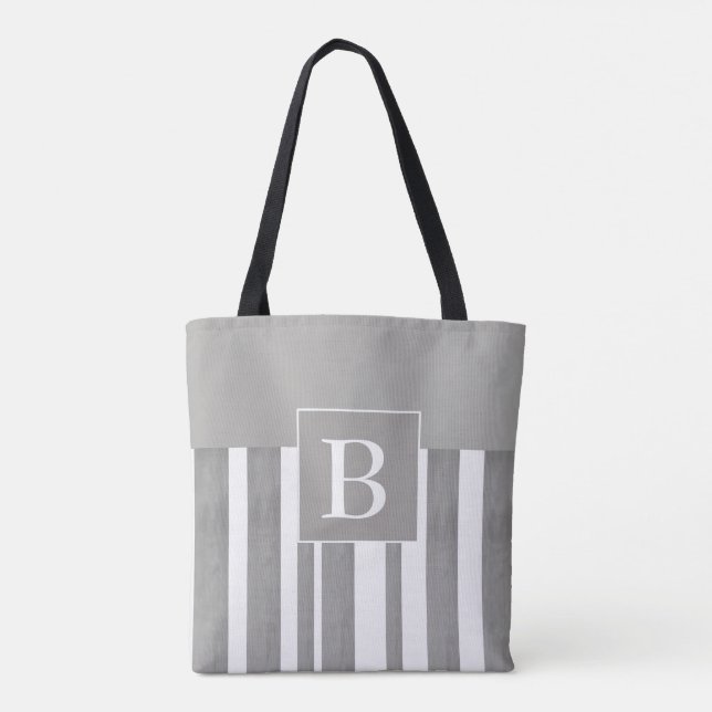 monogram custom personalised stylish tote (Back)