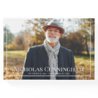 Monogram Custom Photo on White Frame Memorial