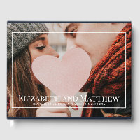 Monogram Custom Photo on White Frame Wedding