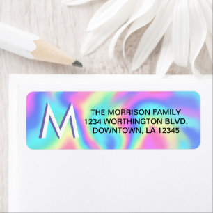 Monogram custom return address label