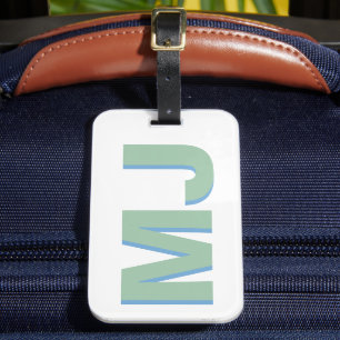Monogram Custom Text Luggage Tag