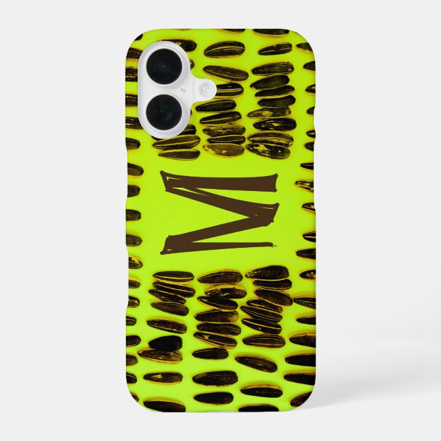 Monogram Customisable Cool Cut Unique iPhone 16 Case (Back)