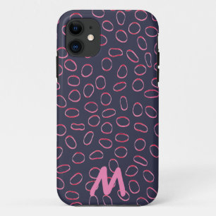 Monogram Customisable Cute Unique Abstract Pattern iPhone 11 Case