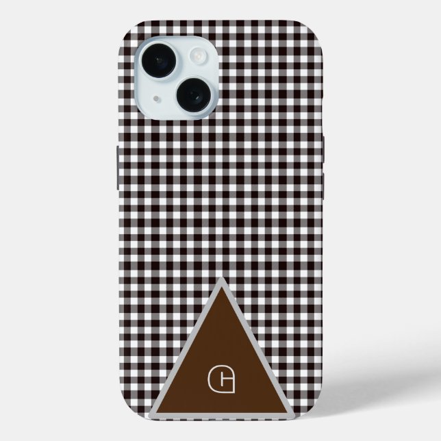   Monogram Customise Chic Plaid Case-Mate iPhone Case (Back)