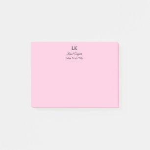 Monogram Customised Initials Name & Title Post-it Notes
