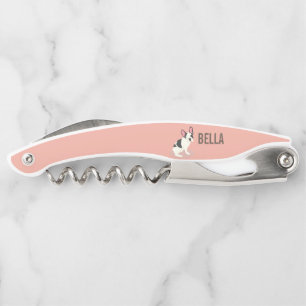 Monogram Cute French Bulldog Corkscrew