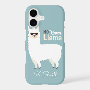 Monogram. Cute Funny Alpaca. No Drama Llama.