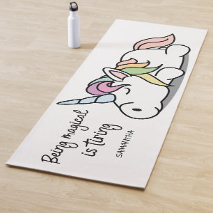 Monogram Cute Funny Unicorn Yoga Mat