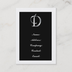 Monogram D business cards