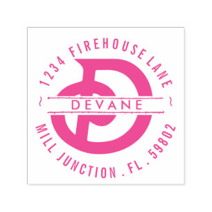 Monogram D Self-Inking Return Address Stamp