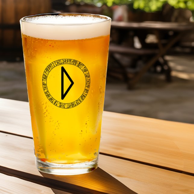 Monogram D - Viking Style - Pint Glass (Creator Uploaded)