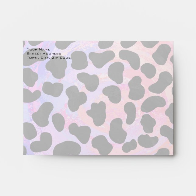 Monogram Dalmatian Black and Pink Envelope (Front)