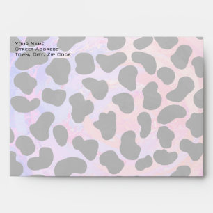 Monogram Dalmatian Black and Pink Envelopes