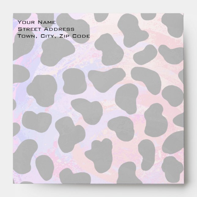 Monogram Dalmatian Black and Pink Envelopes (Front)
