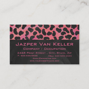 Monogram Dalmatian Black and Red Business Card