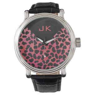 Monogram Dalmatian Black and Red Watch