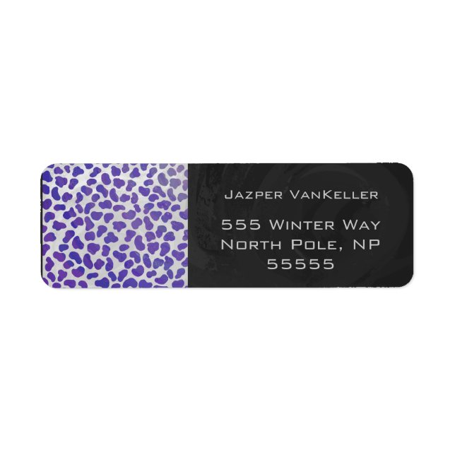 Monogram Dalmatian Purple and White Print (Front)