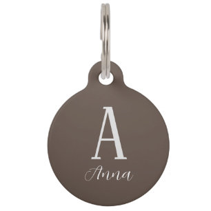 Monogram Dark Autumn vibe Pet Tag