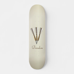 Monogram Darts Design Skateboard