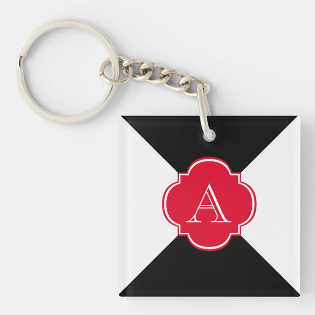 Monogram decoration key ring (Front)