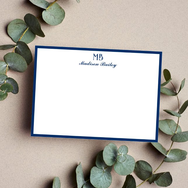 Monogram Decorative Typography | Navy Blue Card (Creator Uploaded)