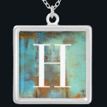 Monogram | Deja Blue Silver Plated Necklace<br><div class="desc">Home Décor</div>