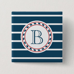 Monogram design 15 cm square badge
