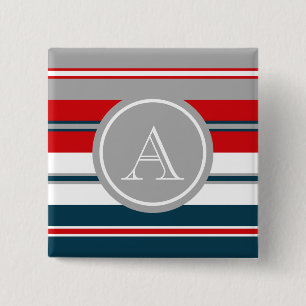 Monogram design 15 cm square badge