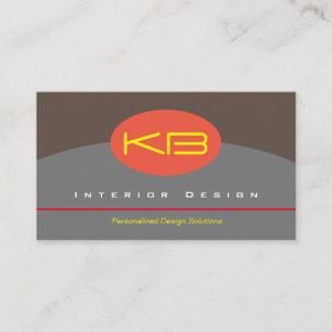 Monogram Design, 3.5" x 2.0" Business Card