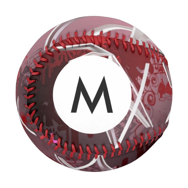 Monogram Design Backgrounds Baseball (Front Left)