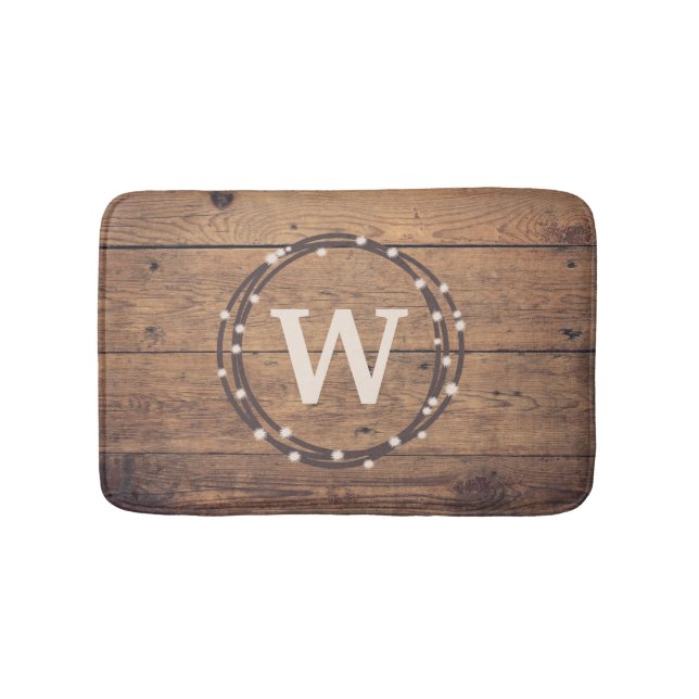 Monogram design bath mat (Front)