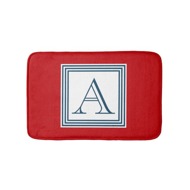 Monogram design bath mat (Front)