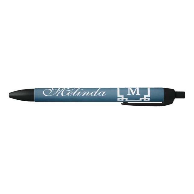 Monogram design black ink pen (Bottom)