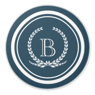 Monogram design ceramic knob
