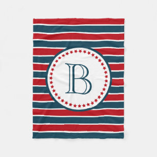 Monogram design fleece blanket