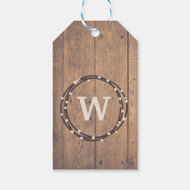Monogram design gift tags (Front)