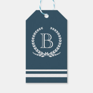 Monogram design gift tags