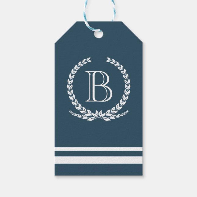 Monogram design gift tags (Front)