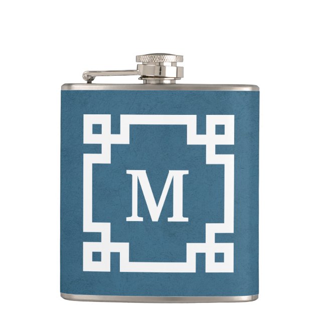 Monogram design hip flask (Front)