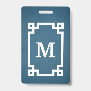 Monogram design ID badge
