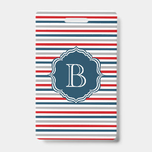 Monogram design ID badge