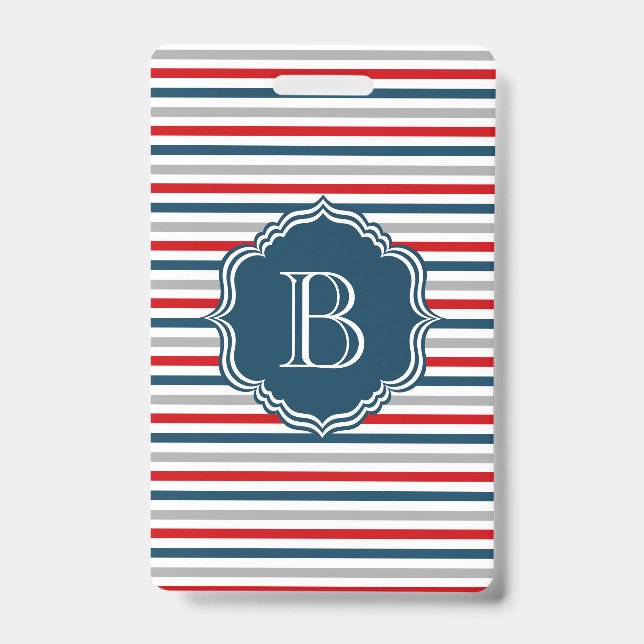 Monogram design ID badge (Front)