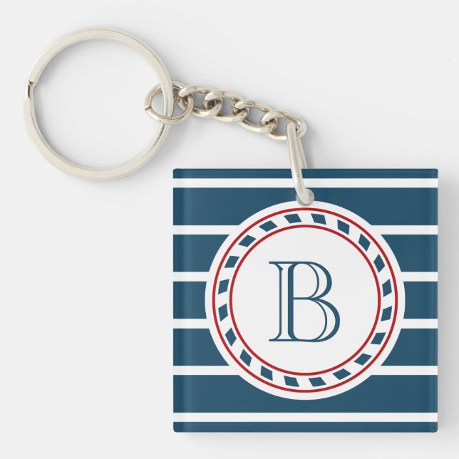 Monogram design key ring (Front)