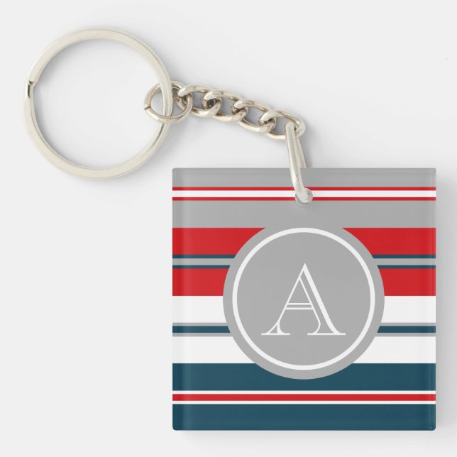 Monogram design key ring (Front)